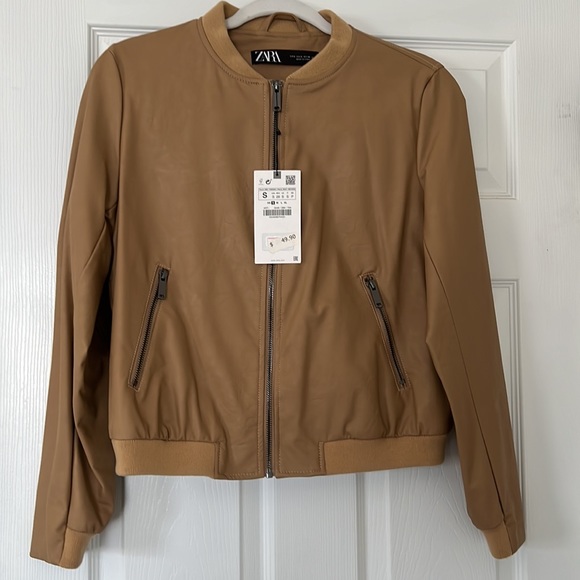 Zara Jackets & Blazers - ZARA Faux Leather Bomber (Size Small)